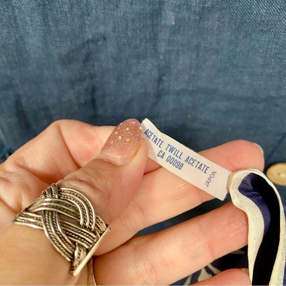 Made in Japan Scarf/wrap w Mediterranean boho coastal vibe - Picture 5 of 12